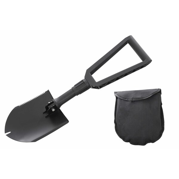 Overland Vcl Shovel, Black Powder Coat; Steel; Folding; 22.75 Inch Extended And 9.75 Inch Collapsed; With 19049901 - main