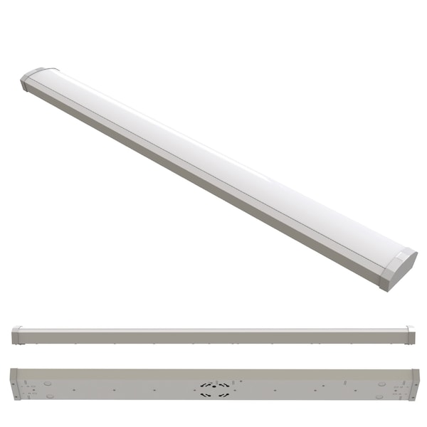 Bulbrite 4 ft. 3000K LED Dimmable Wraparound Light (120-277v), 5300 Lumens, White Finish 773502 - main