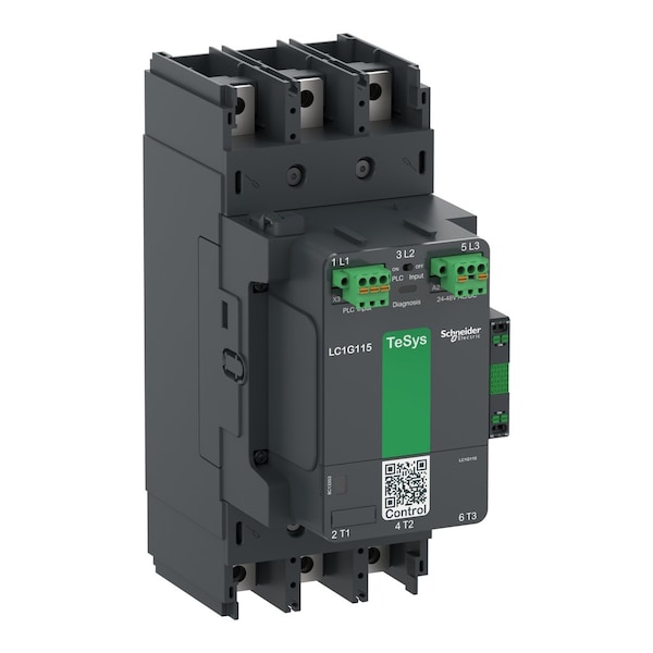 Schneider Electric IEC Magnetic Contactor, 1NC/1NO, 24V-48V AC/DC, 3 P, Spring Type LC1G185BEEA - main