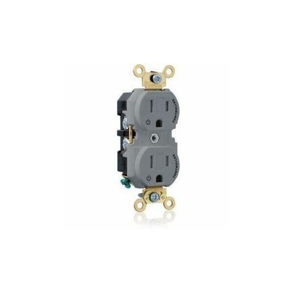 Leviton Extra Heavy Duty Controlled Duplex Receptacle 15 Amp, 125 Volt 5262-2PG - main