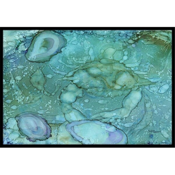Carolines Treasures 8963MAT Abstract Crabs & Oysters Indoor or Outdoor Mat, 18 x 27 in. 8963MAT - main