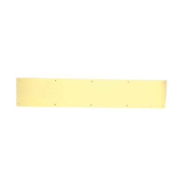 Schlage Residential Aluminum Carded 8in x 34in Kick Plate Bright Brass Finish SC8400PA3834 - main
