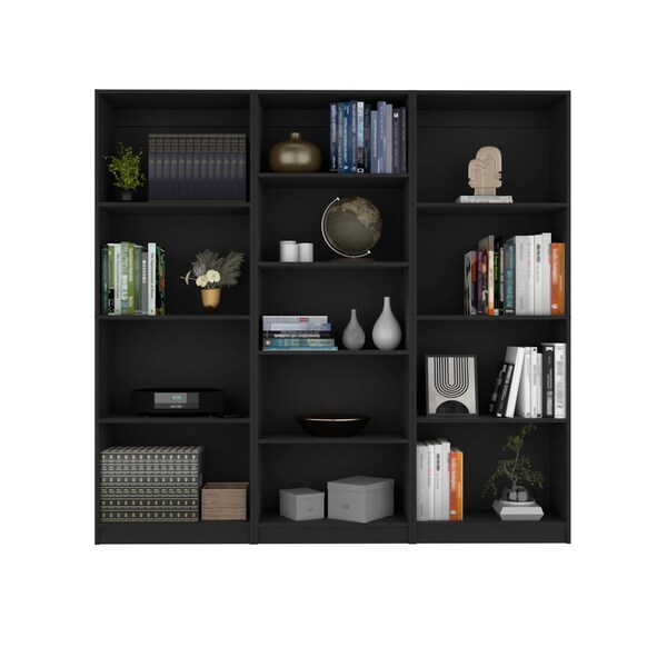 Homeroots 71" Black Five Tier Bookcase 546343 - main