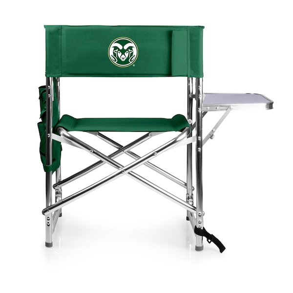 Picnic Time Family Of Brands NCAA Colorado State Rams Sports Chair with Side Table - Beach Chair - Camp Chair for Adults 809-00-121-134-0 - main