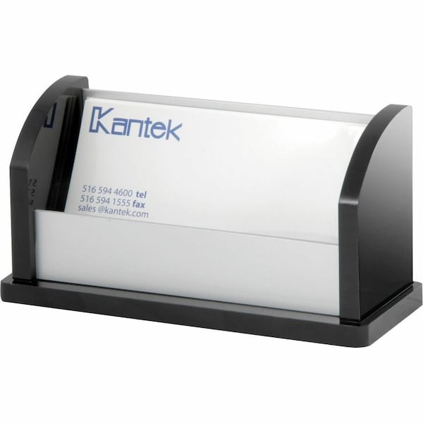 Kantek Black Acrylic and Aluminum Business Card Holder BA-330 - main