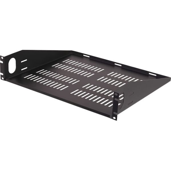 Video Mount Products VMP ER-S2UV Vented Rack Shelf - 2U Rack Height - Black - 50 lb Maximum Weight Capacity ER-S2UV - main