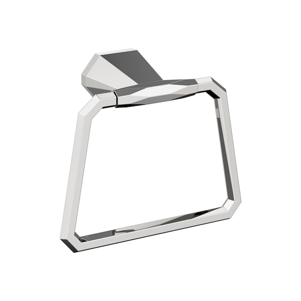 Amerock St. Vincent Chrome Contemporary 5-9/16 in 141 mm Length Towel Ring BH3604226 - main