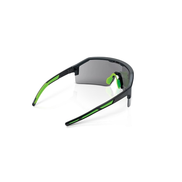 Jackson Safety Maxview+, Safety Glasses, Anti-Fog & Anti-Scratch, Smoke Lens, Black/Green Frame, Half-Frame 60003 - main