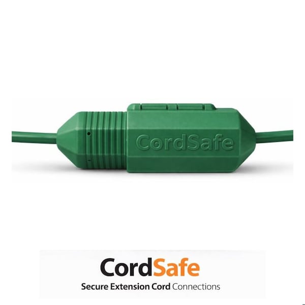 Cordsafe CordSafe PLUS Extension Cord Connection Protector, Weather-Resistant Plug Cover, Fits 18-12 AWG Extension Cords, Made in USA, Green, 1-Pack 2359 - main