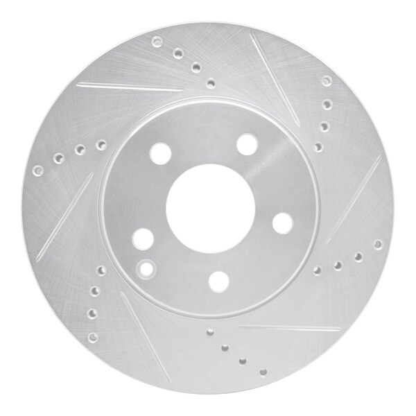 Dynamic Friction Co DFC Brake Rotor - Drilled and Slotted - Silver 631-63050R - main