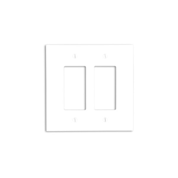 Leviton WallPlate, Decorator-Rocker, White, Plastic 88602 - main