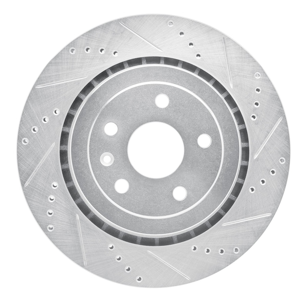 Dynamic Friction Co DFC Brake Rotor - Drilled and Slotted - Silver 631-47074R - main
