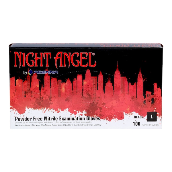 Art Noir Nitrile Powder Free 4 mil Exam Gloves - Black, Lrg - Case of 1000 NGL226 - main