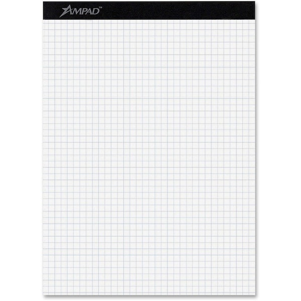 Ampad Quadruled Double Sheet Writing Pads, White TOP20210 - main