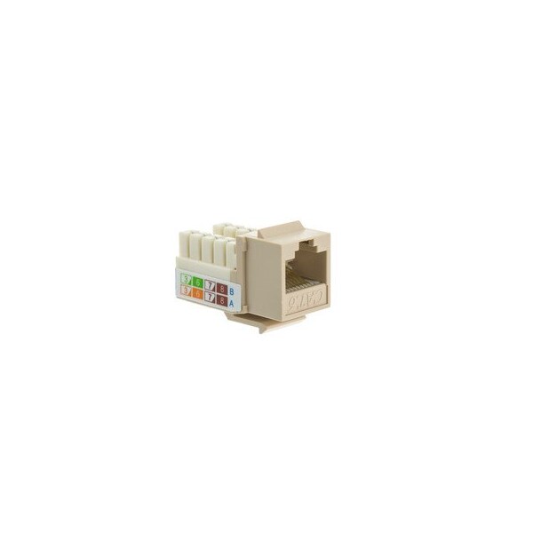 Cable Wholesale Slimline Cat6 Keystone Jack, Beige/Ivory, RJ45 Female to 110 Punch Down 326-120IV - main