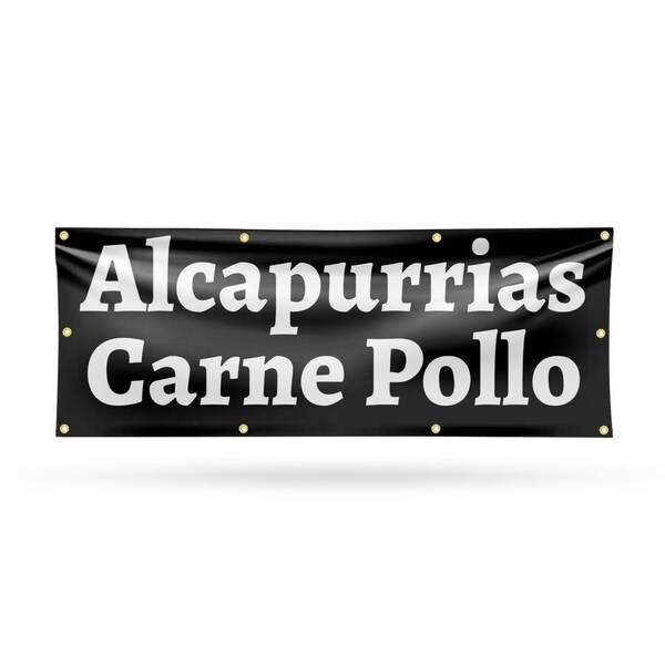Signmission Alcapurrias Carne Pollo, 36 Inch x 96 Inch, Vinyl Banner B-96-30457 - main