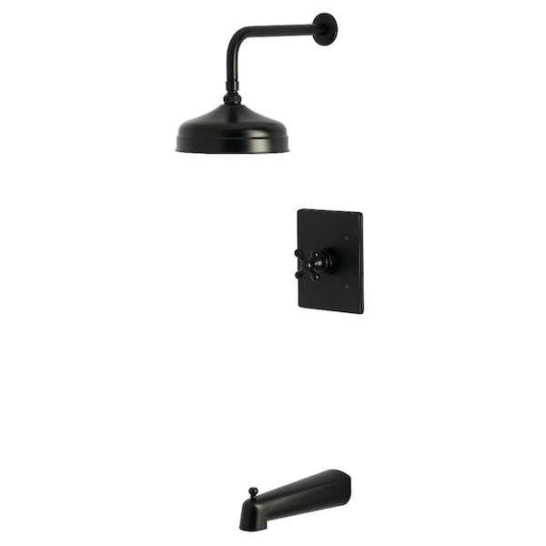 Kingston Brass Single-Handle Pressure Balanced Tub and Shower Faucet, Matte Black KB6340AX - main