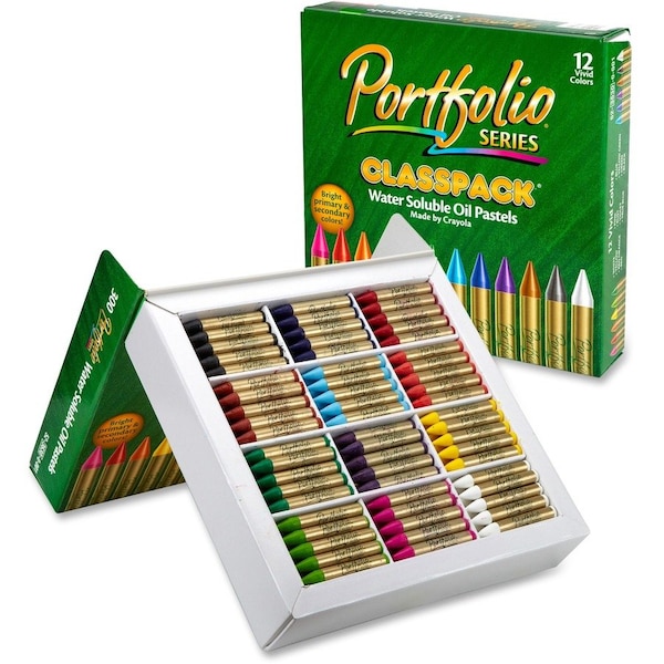 Crayola PORTFOLIO SERIES OIL PASTELS, 12 ASSORTED COLORS, PK300 523630 - main