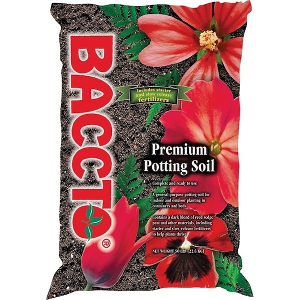 Baccto Potting Soil, Granular, Dark Brown/Light Brown, 25 lb, Bag 1225P - main