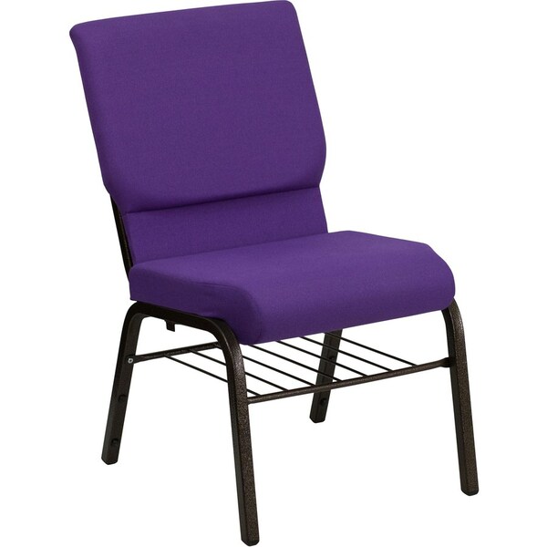 Flash Furniture Fabric Church Chair, Purple XU-CH-60096-PU-BAS-GG - main