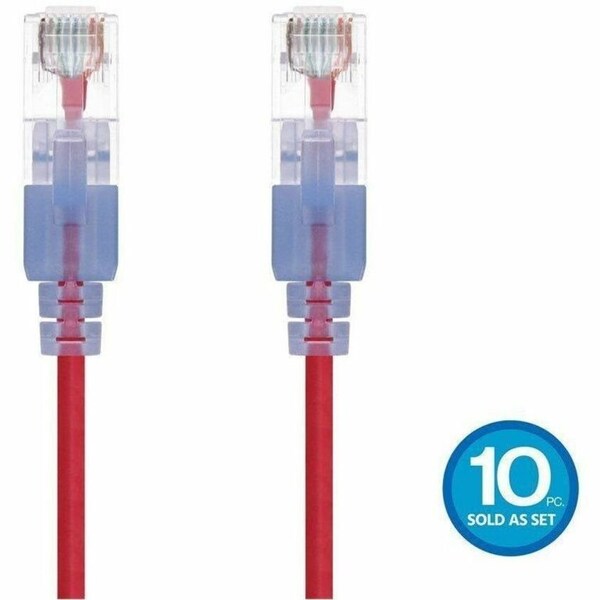 Monoprice SlimRun Cat6A Ethernet Patch Cable - Snagless RJ45_ UTP_ Pure Bare Cop 29461 - main