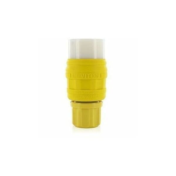 Leviton Watertight Locking Connector, L22-20, 20 A, 277/480V AC, Three Phase, 4 Pole, Screw Terminals 76W82-C - main