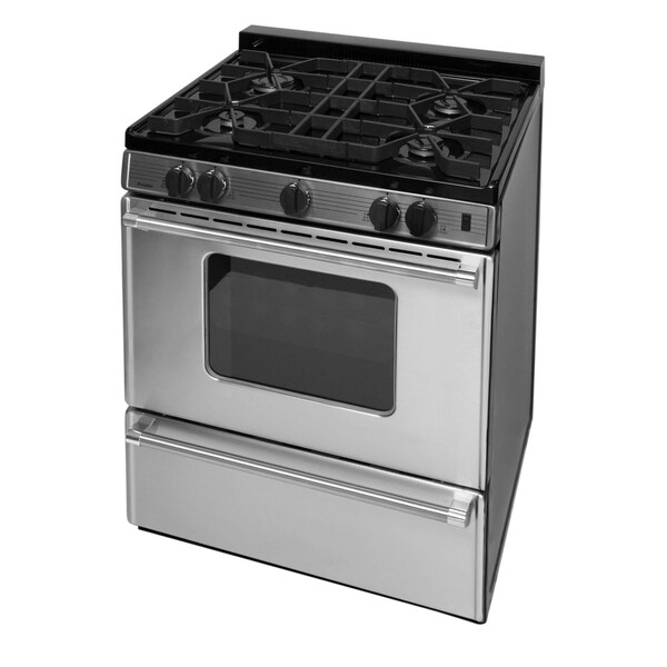 Premier Gas Range, 4 Sealed Burners, 30 inW x 37.5 inH x 26 inD, 3.9 cu. ft., Stainless Steel 805765 - main