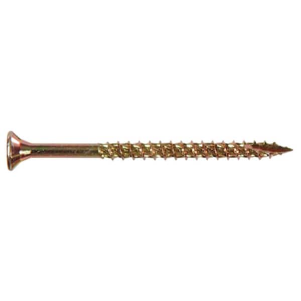 Hillman 42472 No. 9 x 2.5 in. All Purpose Wood Screws- Yellow Zinc 196583 - main