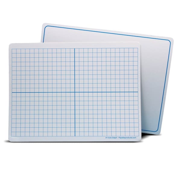 Flipside 9" x 12" XY Axis, Two-Sided, Dry Erase Learning Mat - 24 Pack 11201 - main