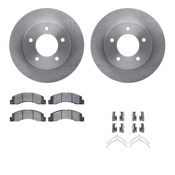 Dynamic Friction Co DFC Brake Rotor- Heavy Duty Brake Pad includes Hardware 6412-54182 - main