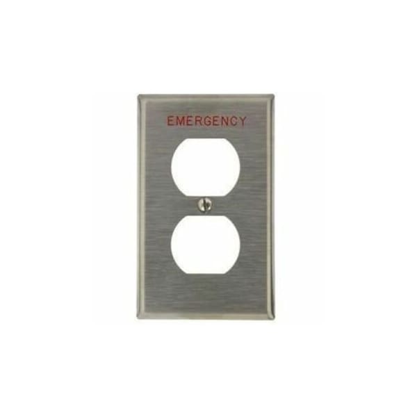 Leviton WallPlate, DuplexOutlet, StainlessSteel 84003-E40 - main