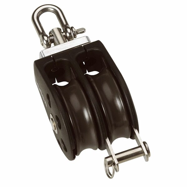 Barton Marine Barton Size 3 45mm Plain Bearing Pulley Block Double Swivel & Becket N03231 - main