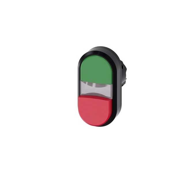 Siemens Twin pushbutton, 22 mm, round, plastic, green, red, pushbuttons 3SU1000-3BB42-0AA0-ZY19 - main