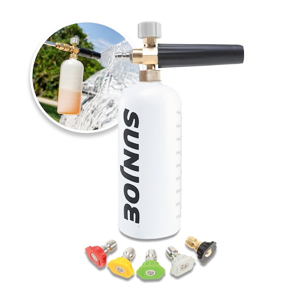 Sun Joe Snow Foam Cannon, 32 Oz, 1/4in Quick Connector, Adjustable Spray Nozzle w/Extras SPX-FC34-MXT - main
