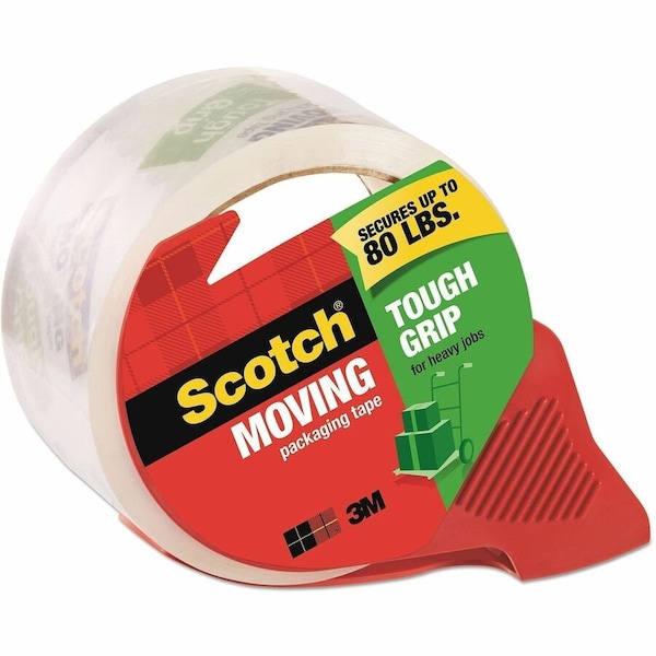 3M Scotch Tough Grip 1.88 in. W X 54.6 yd L Packaging Tape with Dispenser 3500-RD - main