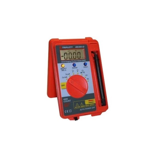 Triplett Digital Multimeter, 600 V Max DC, 0.1 mV Max AC, Average, 4,000 Instrument Counts, LCD 2030 - main