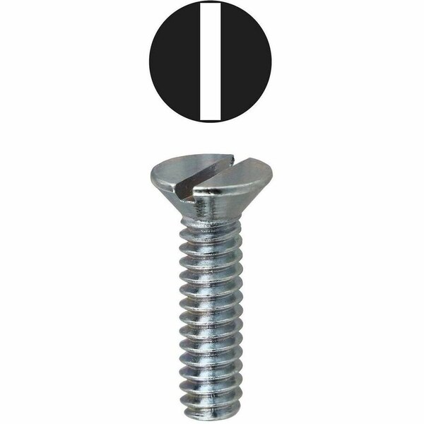 Dottie #10-24 x 1-1/2 in Slotted Flat Machine Screw, Zinc Plated Carbon Steel, 100 PK FM1024112 - main
