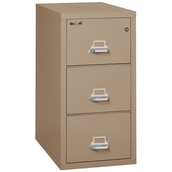 Fireking 3 Drawer, 1 Hr Fire & Impact Rated, Vertical, 31" depth Letter Taupe 3-1831-CTA - main