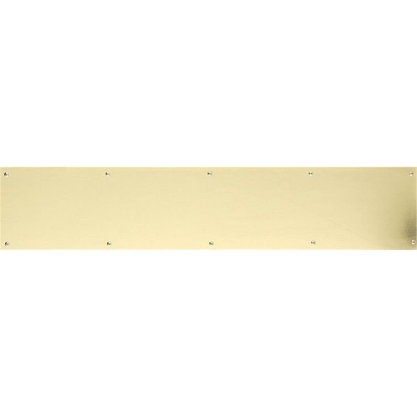 Brass Accents 6 in. x 40 in. Kick Plate Lifetime Polished Brass Screw Mount A09-P0640-PVD - main