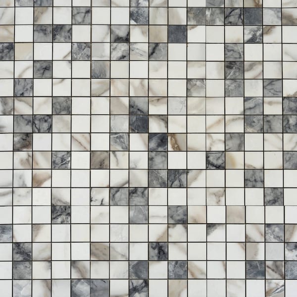 Apollo Tile 12 x 12 in. Matte Classic White with Mosaic Wall and Floor Tile 10.76 sq ft/case, 11PK ATH88GLMOSA - main