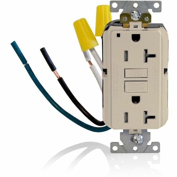 Leviton SmartlockPro GFCI 20A TR/PI Ind Gr LA GFTR2-5LT - main