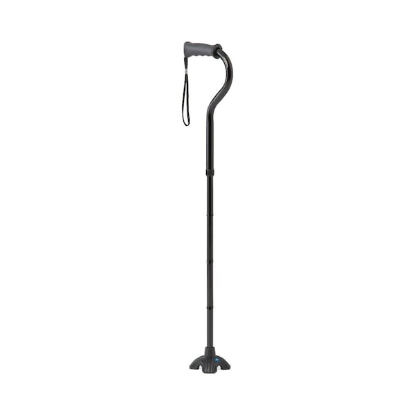 Medline 4U 4-Point Offset Folding Hybrid Cane, Black 4UCANE - main