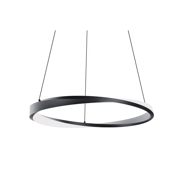 Afx Oberon 24in. LED Pendant - 40W - Black OBRP24LAJUDBK - main