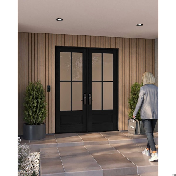 Doornmore G7504, 74.5" x 98" ( 2x36" Door) Left Hand, Mahogany SDL 4 Lite, 3/4 Lite Exterior Door G7504-SW-3696_2_LI - main