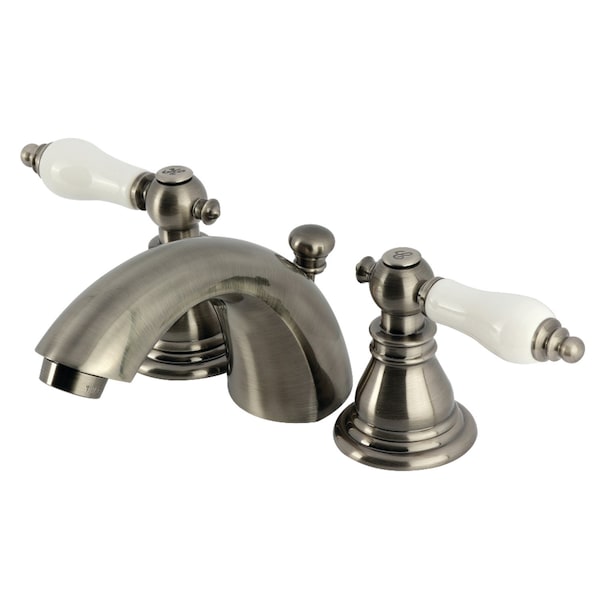 Kingston Brass Mini-Widespread Bathroom Faucet with Pop-Up Drain, Black Stainless KB953APL - main