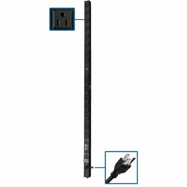Tripp Lite PDU, 15 ft Cord L, 48 1/2 in H, 12 A PDUV15-48 - main