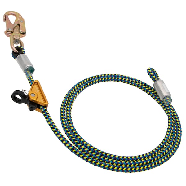 Rope Logic Stileo 1/2" x 10 ft. Wirecore Lanyard Flipline w/ Rockgrab and Steel Swivel Snap 101177 - main