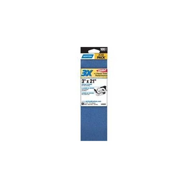 Norton Co Sanding Belt, 3 in W, 21 in L, 100 Grit, Fine, Zirconia Aluminum Abrasive 49263 - main