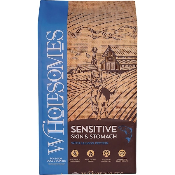 Wholesomes Sensitive Skin & Stomach 30 Lb. Salmon Dry Dog Food 348494 - main