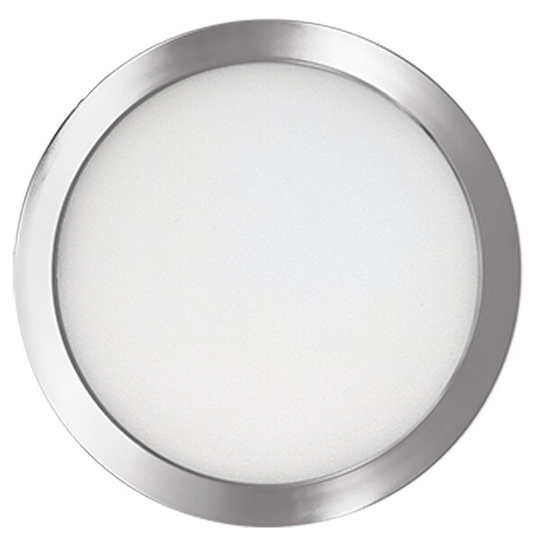 Bulbrite 5" Round 10.3-W 3000K LED Flush Mount Light, 850 Lumens, Nickel Finish 773602 - main